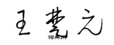 駱恆光王楚元草書個性簽名怎么寫