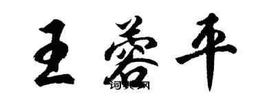 胡問遂王蓉平行書個性簽名怎么寫