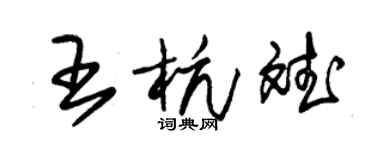 朱錫榮王杭斌草書個性簽名怎么寫