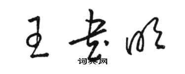 駱恆光王書明草書個性簽名怎么寫
