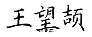 丁謙王望頡楷書個性簽名怎么寫