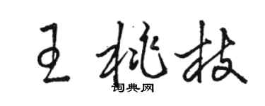 駱恆光王桃枝草書個性簽名怎么寫
