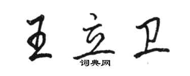 駱恆光王立衛行書個性簽名怎么寫