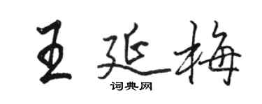 駱恆光王延梅行書個性簽名怎么寫