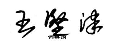 朱錫榮王堅津草書個性簽名怎么寫