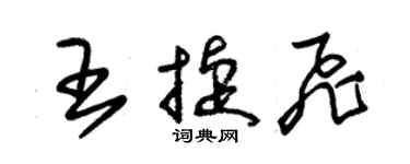 朱錫榮王捷飛草書個性簽名怎么寫