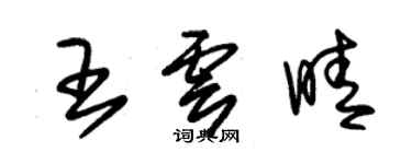 朱錫榮王雲晴草書個性簽名怎么寫