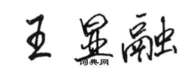 駱恆光王顯融行書個性簽名怎么寫