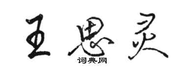 駱恆光王思靈行書個性簽名怎么寫