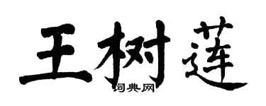 翁闓運王樹蓮楷書個性簽名怎么寫