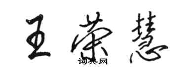 駱恆光王榮慧行書個性簽名怎么寫