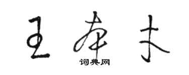 駱恆光王本才草書個性簽名怎么寫