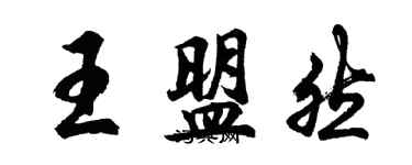 胡問遂王盟然行書個性簽名怎么寫