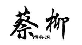 胡問遂蔡柳行書個性簽名怎么寫