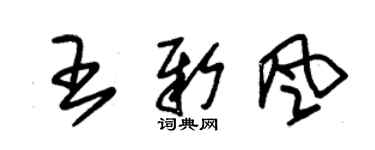 朱錫榮王新風草書個性簽名怎么寫