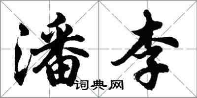 胡問遂潘李行書怎么寫