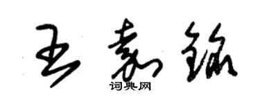 朱錫榮王嘉銘草書個性簽名怎么寫