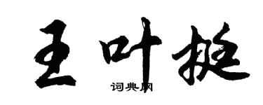 胡問遂王葉挺行書個性簽名怎么寫