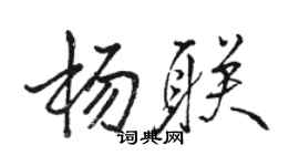 駱恆光楊聯行書個性簽名怎么寫