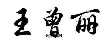 胡問遂王曾麗行書個性簽名怎么寫