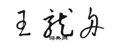 駱恆光王龍舟草書個性簽名怎么寫