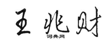 駱恆光王兆財行書個性簽名怎么寫