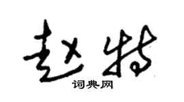 朱錫榮趙特草書個性簽名怎么寫