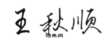 駱恆光王秋順行書個性簽名怎么寫