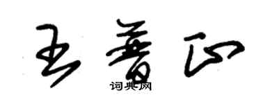 朱錫榮王普正草書個性簽名怎么寫