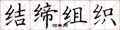 丁謙結締組織楷書怎么寫