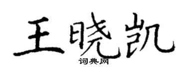 丁謙王曉凱楷書個性簽名怎么寫