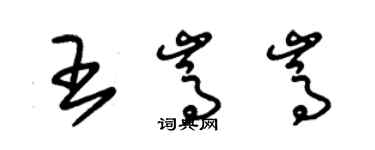 朱錫榮王嵩嵩草書個性簽名怎么寫