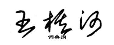 朱錫榮王棋河草書個性簽名怎么寫