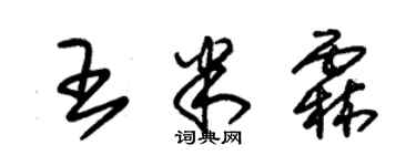 朱錫榮王米霖草書個性簽名怎么寫