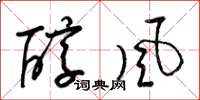 梁錦英醇風草書怎么寫