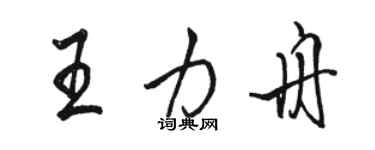 駱恆光王力舟行書個性簽名怎么寫