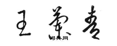 駱恆光王蘭青草書個性簽名怎么寫