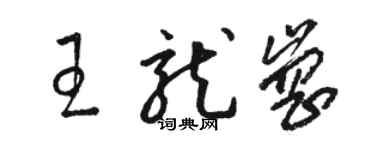 駱恆光王龍崗草書個性簽名怎么寫