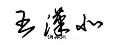 朱錫榮王漢北草書個性簽名怎么寫