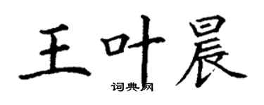 丁謙王葉晨楷書個性簽名怎么寫