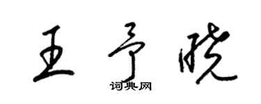 梁錦英王予曉草書個性簽名怎么寫