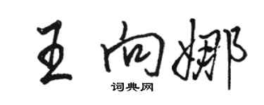 駱恆光王向娜行書個性簽名怎么寫