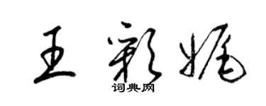 梁錦英王彩娓草書個性簽名怎么寫