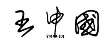 朱錫榮王申國草書個性簽名怎么寫