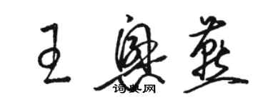 駱恆光王興燕草書個性簽名怎么寫