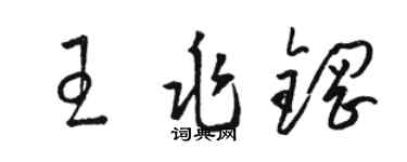 駱恆光王兆鋼草書個性簽名怎么寫