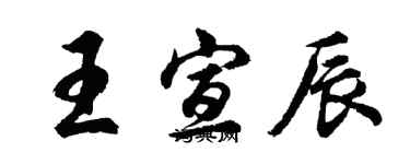 胡問遂王宣辰行書個性簽名怎么寫