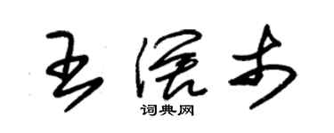 朱錫榮王闊市草書個性簽名怎么寫