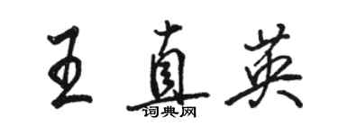 駱恆光王直英行書個性簽名怎么寫