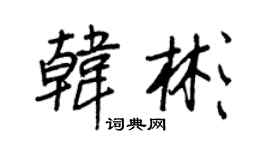 王正良韓彬行書個性簽名怎么寫